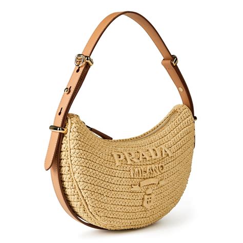 borsa prada midollino|Wicker And Leather Prada Arqué Bag.